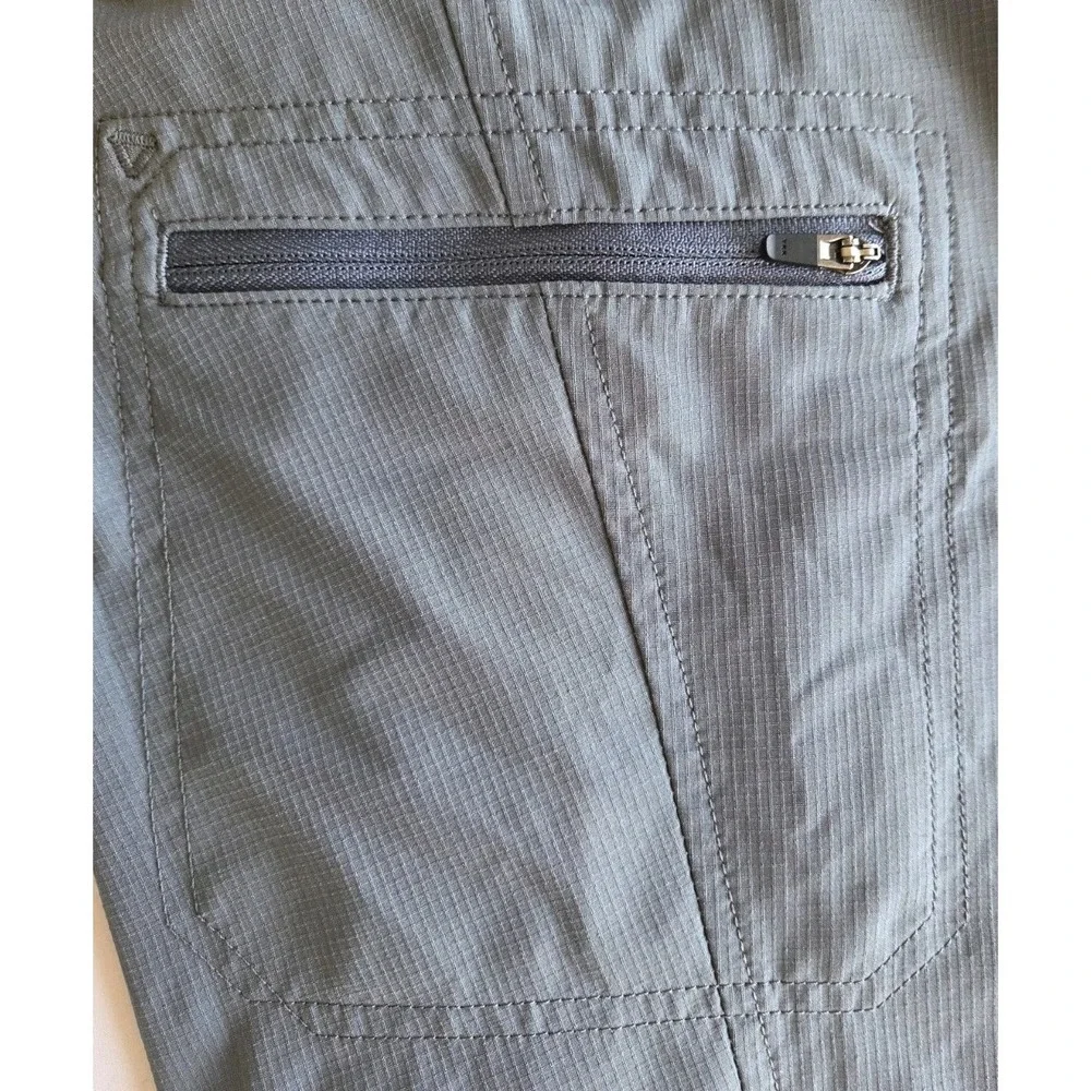 Eddie Bauer Womens Ripstop Crop Pant Capri Zip Pocket Gray Size 8